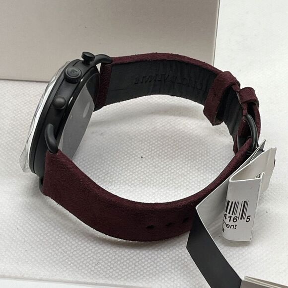 Emperio Armani AR11265 Men Burgundy Leather Analog Dial Quartz Wrist Watch JMB30 - Picture 12 of 12